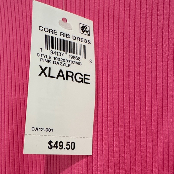 ON 34th Ribbed Sleeveless Maxi Dress Pink Side Slit NWT - Picture 4 of 7